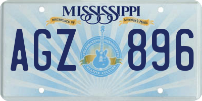 MS license plate AGZ896