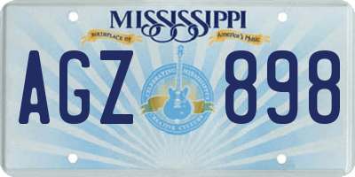 MS license plate AGZ898