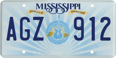 MS license plate AGZ912