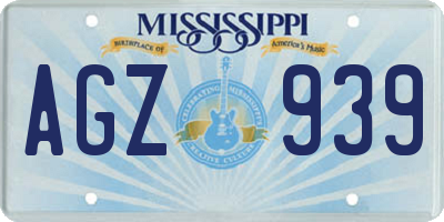 MS license plate AGZ939