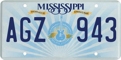 MS license plate AGZ943