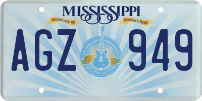 MS license plate AGZ949