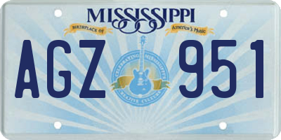 MS license plate AGZ951