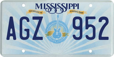 MS license plate AGZ952