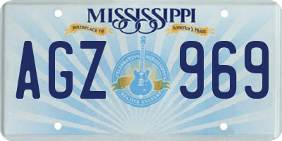 MS license plate AGZ969