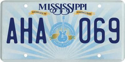MS license plate AHA069