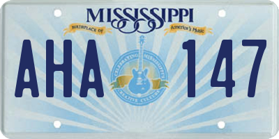 MS license plate AHA147