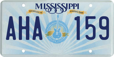 MS license plate AHA159