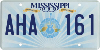 MS license plate AHA161