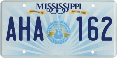 MS license plate AHA162