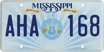 MS license plate AHA168