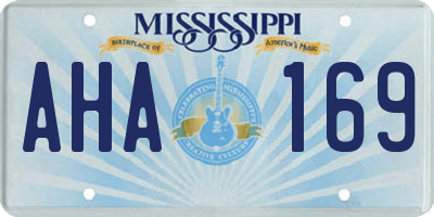 MS license plate AHA169