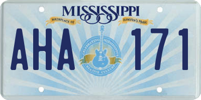 MS license plate AHA171