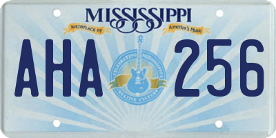 MS license plate AHA256