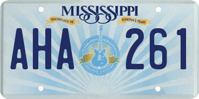 MS license plate AHA261