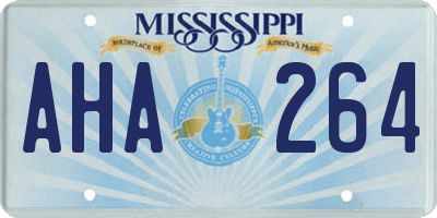 MS license plate AHA264