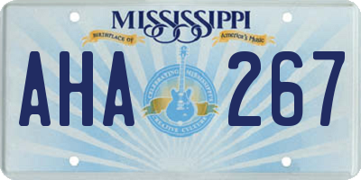 MS license plate AHA267
