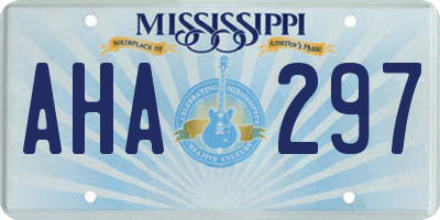 MS license plate AHA297