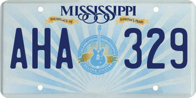 MS license plate AHA329