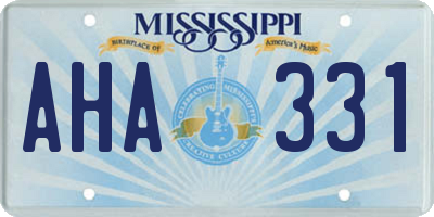MS license plate AHA331