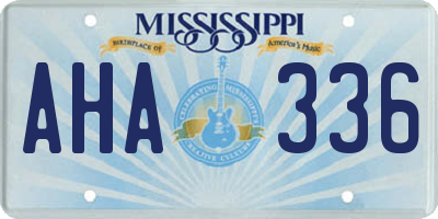 MS license plate AHA336