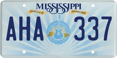 MS license plate AHA337