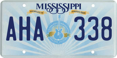 MS license plate AHA338