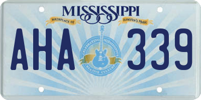 MS license plate AHA339