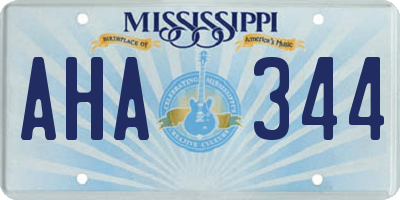 MS license plate AHA344