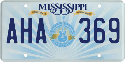 MS license plate AHA369
