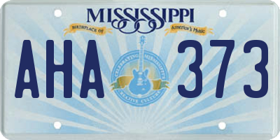MS license plate AHA373
