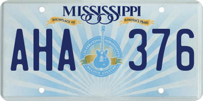 MS license plate AHA376