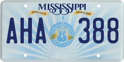 MS license plate AHA388