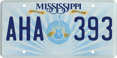 MS license plate AHA393