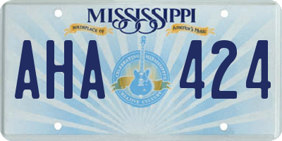 MS license plate AHA424