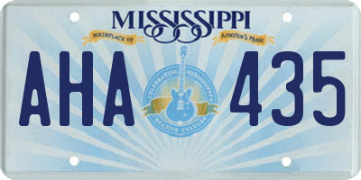 MS license plate AHA435