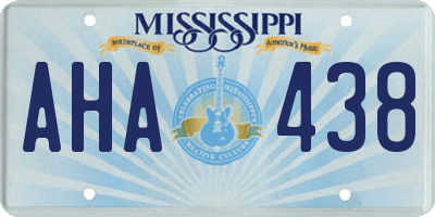 MS license plate AHA438