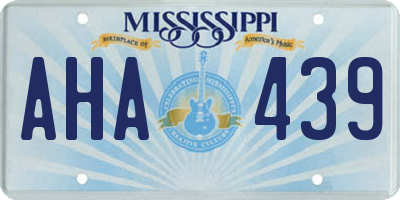MS license plate AHA439