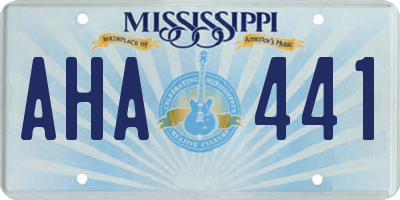 MS license plate AHA441