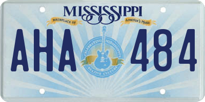 MS license plate AHA484