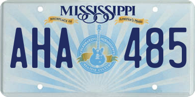 MS license plate AHA485