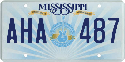 MS license plate AHA487