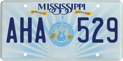 MS license plate AHA529
