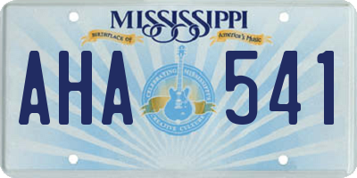 MS license plate AHA541