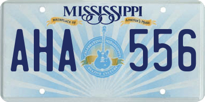 MS license plate AHA556