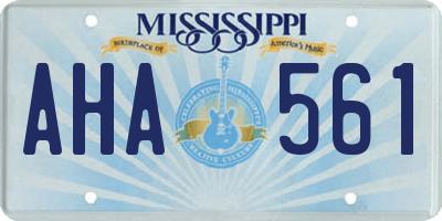 MS license plate AHA561
