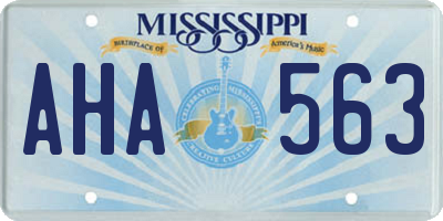 MS license plate AHA563