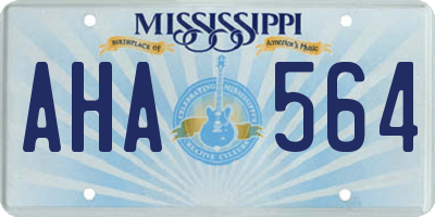 MS license plate AHA564