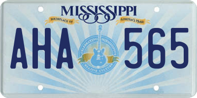 MS license plate AHA565