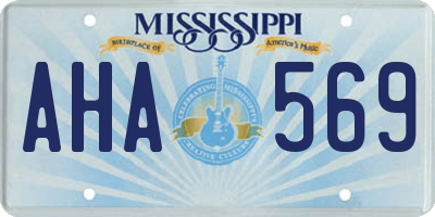 MS license plate AHA569